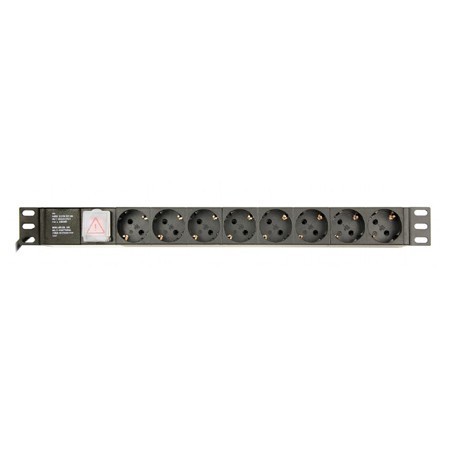 Pdu rack 1u 8 prize 3680w 3m gembird