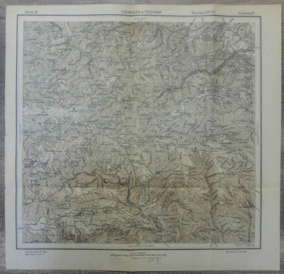 Voineasa si Resinar// harta Serviciul Geografic Armatei 1916 foto