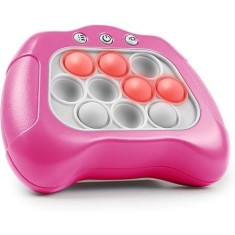 Jucarie POP IT Interactiva Pentru Copii, antistres, cu sunete si lumini Model Poppy Pop, Plastic, Rosu