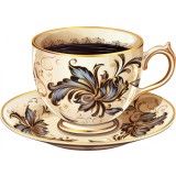 Sticker decorativ, Ceasca de Cafea, Maro, 83 cm, 8503ST-1