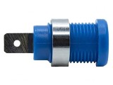 Soclu Banană 4mm 35A 1kV Albastru Nichelat