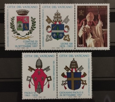 BC227, Vatican 1997, serie insemne heraldice foto