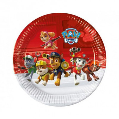 Set 8 farfurii petrecere din carton model Paw Patrol Ready for Action, 23 cm foto