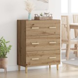 vidaXL Bufet Stejar Artizanal 69,5 x 34 x 90 cm Lemn compozit 880635
