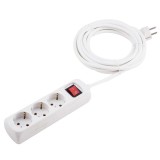 Prelungitor electric 3 prize, 1.4 m, cu intrerupator, Beorol