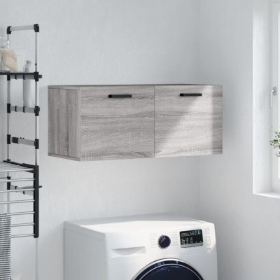 vidaXL Dulap de perete, gri sonoma, 80x36,5x35 cm, lemn compozit 830082 foto
