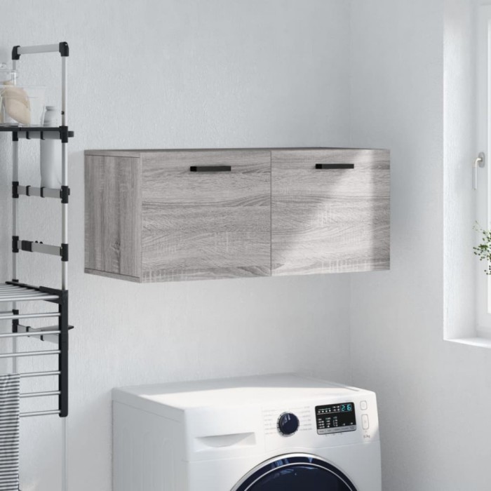 vidaXL Dulap de perete, gri sonoma, 80x36,5x35 cm, lemn compozit 830082