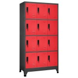 Cumpara ieftin Fiset, antracit si rosu, 90x45x180 cm, otel