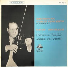 Vinil LP # &quot;Japan Press&quot; David Oistrakh - Beethoven - Andr&eacute; Cluytens &lrm;&ndash; Violin Concerto In D Major, Op. 61 (RED LP) (VG+)