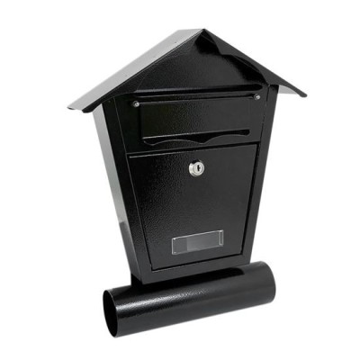 Cutie postala, cu loc pentru ziar, negru, format B6, 29.5x7.5x37.5 cm, Damech GartenVIP DiyLine foto