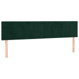 Cumpara ieftin Tablii de pat, verde inchis, 180x5x78/88 cm, catifea