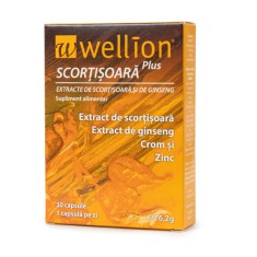 Supliment alimentar, Extract de scortisoara cu ginseng ,Wellion, Scortisoara plus, 16,2 g