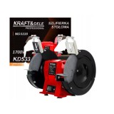 Polizor de banc cu 2 pietre, 2950 rpm, 200 mm, prelucrare uscata 1700W, Kraft