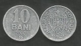 MOLDOVA 10 BANI 2000 [1] VF , livrare in cartonas, Europa, Aluminiu