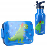 Set cutie alimente 16x13x5 cm si bidon inox 500 ml blue, Vadobag