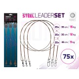 Set 75 Strune Otel Delphin Bomb cu vartej si carabina, 35 cm.