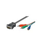 Cablu VGA 15pini tata la 3x RCA tata RGB 2m Goobay