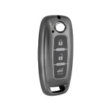 Husa Cheie Nissan Qashqai, 2022-2025, Smartkey, 3 Butoane, Tpu, Gri