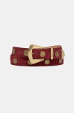 Answear.LAB curea din piele intoarsa culoarea bordo