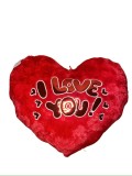 Perna inima rosie din plus i love you 40 cm