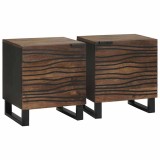 VidaXL Noptieri - Pachet de 2, din lemn solid de mango, dimensiuni: 40x33.5x46 cm