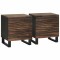 vidaXL Dulap de noapte 2 pcs castan 40 x 33 x 46 cm 4018005