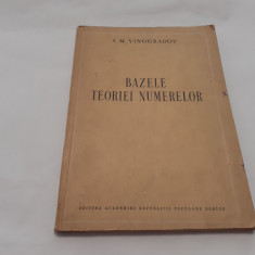 BAZELE TEORIEI NUMERELOR I M VINOGRADOV--RF22/2