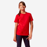 Tricou bumbac Educație fizică Essentiel Roșu Copii, Domyos