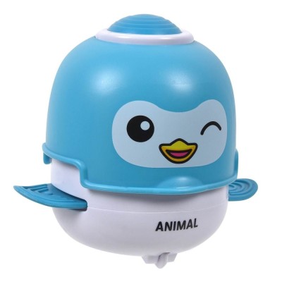 Jucărie Pinguin, Press &amp;amp; Go, Albastru, 11.5cm, Plastic foto