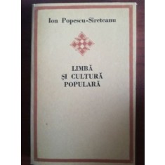 Limba si cultura populara- Ion Popescu-Sireteanu