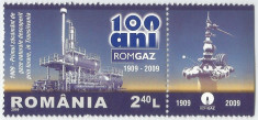 Romania, LP 1831/2009, ROMGAZ - 100 de ani, vinieta tip I, MNH foto