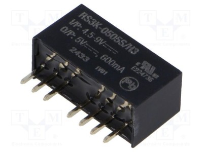 Convertor DC/DC 3W RECOM SIP8 4,5-9VDC la 5VDC 600mA foto
