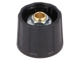 Buton Rotativ Negru ABS 6mm 20x15.5mm
