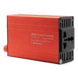 Convertor tensiune auto 12v la 220v, 300w putere nominala / 600w varf, 2 x usb 5v, priza universala, ventilator, carcasa aluminiu