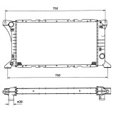 Radiator racire Ford Transit, 08.1991-08.1994, Motorizare 2, 0 66/72kw; 2, 5 D 52kw Diesel/Benzina, cutie Manuala, dimensiune 600x325x25mm, Cu lipire, SRLine