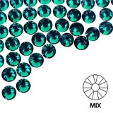 Pietre decorative pentru unghii - MIX - verde &icirc;nchis, 50buc, INGINAILS