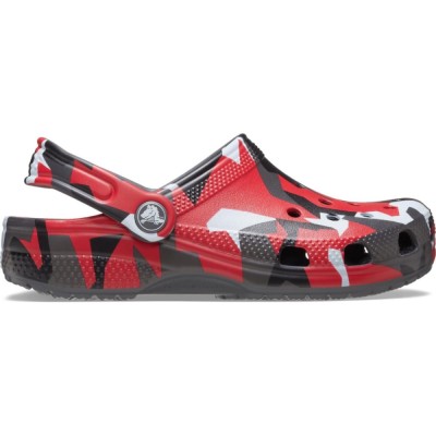 Saboti Crocs Classic Geo Camo Clog Kids Gri - Slate Grey/Multi foto