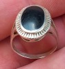 (130) INEL ARGINT DE DAMA, CU ONIX, VINTAGE, MARCAJ ARGINT 925, 3.25 GRAME