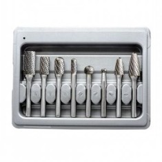 Freze carbura metal profesionale ,freze carbura dublu taiere ,set 8 piese