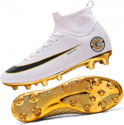 Pantofi de fotbal pentru bărbați și femei, băieți, cu tălpi aurii, pantofi de fo foto