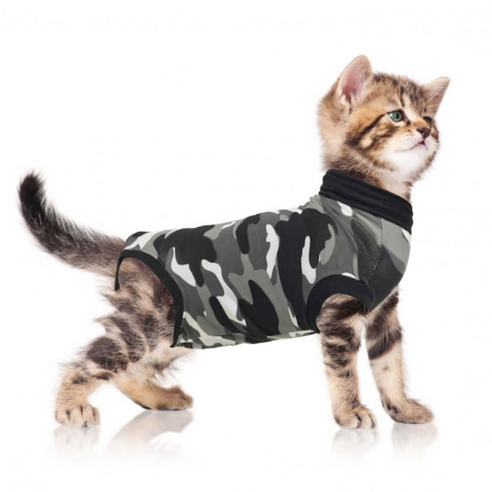 Îmbrăcăminte post-operatorie pentru pisici XS camuflaj | Okazii.ro