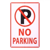 Placă Metalică Semnalizare, Model No Parking, Dimensiuni 30x20 cm