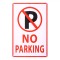 Placă Metalică Semnalizare, Model No Parking, Dimensiuni 30x20 cm