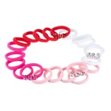 Set 22 buc elastice de par frotte pentru copii, multicolore, cu strasuri, CMCLASS