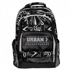 Ghiozdan anatomic compartiment laptop, URBAN BLACK LINES, 46x31x16 cm - S-COOL