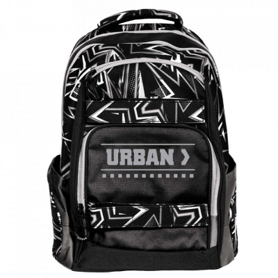 Ghiozdan anatomic compartiment laptop, URBAN BLACK LINES, 46x31x16 cm - S-COOL foto