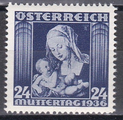 Austria 1936 - Pictura - Ziua Mamelor, MNH foto