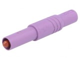 Mufă banană 4mm violet 24A 1kV cu izolație, HIRSCHMANN