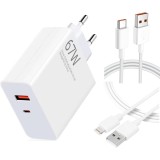 Incarcator Rapid Universal MDY-11-EZ 67W cu 2 Porturi USB Priza Incarcare Rapida Alimentator