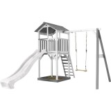 Turn de joacă Beach Tower cu leagăn simplu și tobogan alb